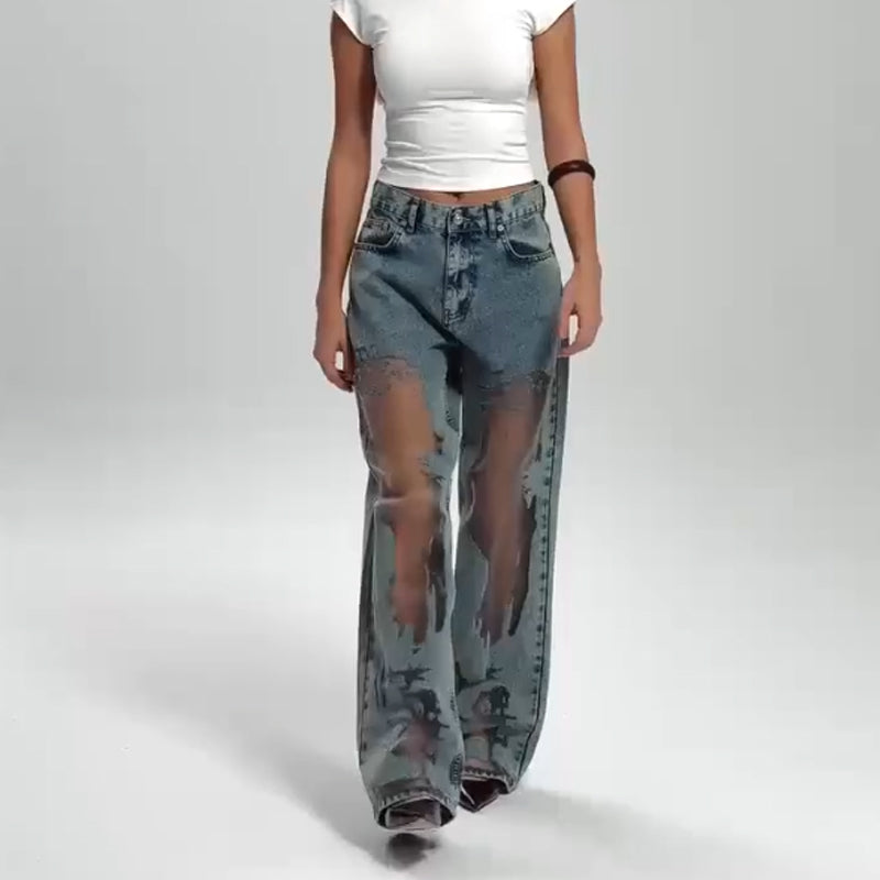 ALESSIA - JEANS ESTILO PATCHWORK VINTAGE