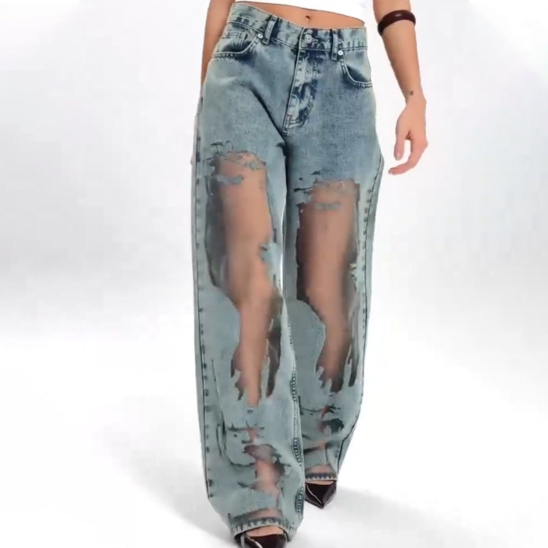 ALESSIA - JEANS ESTILO PATCHWORK VINTAGE