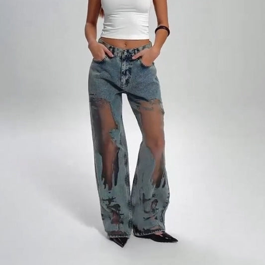 ALESSIA - JEANS ESTILO PATCHWORK VINTAGE