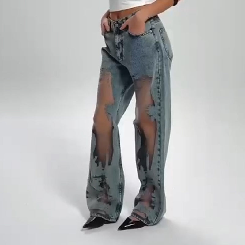ALESSIA - JEANS ESTILO PATCHWORK VINTAGE